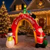Nuevas decoraciones de escena navideña transfronterizas: Papá Noel, muñeco de nieve, arco inflable de Navidad, accesorios de decoración para el lugar