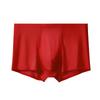 Cuecas masculinas de seda gelada, boxer finas sem costura, shorts de peça única com corte reto, tamanho grande, cor sólida, shorts de alta qualidade, atacado, respiráveis.