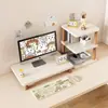 Organizador de escritorio, soporte para computadora de escritorio, elevador de monitor, base para pantalla de visualización, soporte de escritorio