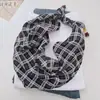 Bufanda de Gasa Estampada Suave Hecha a Mano con Perlas para Mujer, Delicado Pañuelo para Sesión de Fotos Estilo Bosque Pastoral, Bufanda Delgada Decorativa