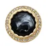 Botões Metálicos Olho de Gato Cravejados de Diamantes para Blazers Femininos, Botões Decorativos para Suéteres e Casacos, Botões de Pelo Exquisitos e Elegantes