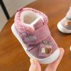 Sapatos de bebê outono e inverno novos para bebê menino e menina, engrossados, de algodão, para criança pequena, 0-1, 12 anos, sapatos de algodão, sola macia, atacado