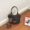 Bolso cubeta de estilo coreano con bloques de color transfronterizo para mujer, bolso cubeta simple de moda nuevo, bolso de hombro cruzado vintage moderno