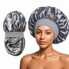 Amazon sombrero redondo de ala ancha de doble capa de color salón de belleza de seda gorro de luna todo partido gorro de ducha gorro de dormir de color