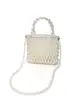 Nuevo Bolso de Perlas Estilo Coreano para Mujer, Sencillo, Moderno y Versátil, Bolso Exquisito Tejido a Mano con Cuentas para Boda