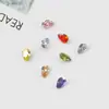 Transfronteiriça nova Mini Micro zircônia gota d'água banhada a prata zircônia de fundo decoração de manicure para celular brilho transparente zircônia gota d'água
