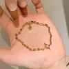 Pulsera de Estrella Brillante Estilo Libro Rojo para Mujer, Cometa Explosiva Estrella Fugaz Estrella de Cinco Puntas Estrella de la Suerte Joyería de Mano