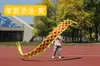 Actividades de Fitness para Estudiantes en el Campus, Danza del Dragón en la Plaza, Danza Infantil con Cintas de Colores, Danza del Dragón de 3m con Bastones Infantiles