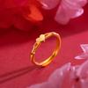 Anel Corrente do Amor Banhado a Ouro Feminino Anel Corrente do Amor de Alta Qualidade da Família Zhou Anel Solto
