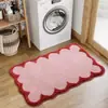 Alfombra de Piso Absorbente de Encaje Simple Imitación Cachemira Puerta de Baño Antideslizante, Resistente a la Suciedad y al Desgaste Suelo Suave Alfombra Doméstica