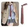Corbata Retro Perezosa de Rayas Rojas, No Necesita Atarse, Corbata Estilo Academia JK, Decoración para Camisa de Mujer, Corbata Atada a Mano DK, Accesorio para Hombre, Moderno