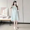 Vestido de Maternidad de Verano 2026, Dulce y Holgado, Adelgazante, Tallas Grandes, Vestido de Línea A Moderno para Mujeres Embarazadas