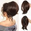 Comercio Exterior Peluca Europea y Americana para Mujer Coleta Pinza Rodete de Cabello Liso Bolso de Cabello Corto Desordenado Esponjoso Seda de Alta Temperatura Coleta
