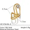Anillo de Acero Inoxidable 304 de Nuevo Estilo Europeo y Americano, Anillo Esférico de Combinación de Colores Dorado y Plateado, Joyería de Alta Gama para Mujer, Acero de Titanio que No Se Desvanece