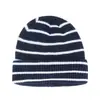 [THE HOBOO] Gorro de lana a rayas japonés para mujer, gorro de punto cálido de otoño e invierno, gorro frío para hombre, gorro de punto de moda