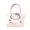 Bolsa de lona Sanrio, bolso de hombro para ir al trabajo, bolsa tote engrosada y ensanchada, bolsa de compras portátil, bolsa de dibujos animados linda