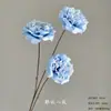 Flores Artificiais Azuis para Casamento Flores Falsas de Teto Decoração de Casamento Parede de Flores Arranjo de Flores de Chão para Casamento Materiais para Arranjo de Flores de Seda