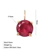 Nuevo Colgante Geométrico Redondo de Circonia Incrustada con Doce Piedras de Nacimiento Coloridas 5*5mm Exquisito Accesorio DIY Joyería