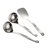 Eian Mini Espátula de Aço Inoxidável 304 Colher de Sopa Doméstica Concha Colher de Sopa Escorredor Pequena Espátula de Fritar Colher de Servir