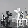 Ornaments Modernos de Arte Preto e Branco Cachorro Balão para Decoração de Casa, Gabinete de TV, Bar, Entrada da Sala de Estar, Escritório