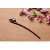 Grampo de cabelo feminino de jacarandá, grampo de cabelo antigo, tamanho grande, hanfu, vintage, grampo de cabelo de placa oca, grampo de cabelo de coelho lunar, grampo de cabelo esculpido em madeira