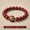 Venta al por mayor Dropshipping Pulsera Flor Fantasma de la Montaña Cinábrio Joyería Taoísta Pulsera Roja de una Sola Vuelta con Cuentas Redondas Oferta