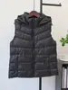 Otoño e Invierno Nuevo Chaleco de Algodón con Cremallera y Capucha Cárdigan Estilo Coreano Holgado Casual Versátil Chaleco sin Mangas Chaqueta Ropa para Mujer