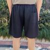 Shorts Masculinos de Verão Transfronteiriços de Secagem Rápida Shorts Masculinos de Cor Sólida Soltos para Praia Calças Esportivas para Casa Calças Casuais Largas de Três Quartos