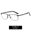 91768 Gafas Originales Nuevas Europeas y Americanas Anti-Luz Azul para Hombre, Gafas de Metal Cuadradas de Negocios Simples, Al por Mayor en Stock