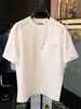 Pantalón distintivo de verano nuevo Cuello redondo Manga corta Ins Trendy Casual Todo-combinable Estilo coreano Costuras Camiseta transpirable Top para hombre