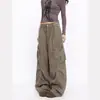 Jeans de Trabajo Estilo Americano para Mujer, Pantalones Rectos de Pierna Ancha Retro Otoñales de Calle, Diseño de Marca de Moda, Pantalones Casuales Geniales