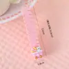 Peine Plegable Lindo de Dibujos Animados tipo Macaron con Espejo, Peine 2 en 1 para Peinar el Cabello, Peine Portátil en Forma de Espina de Pescado para Niñas