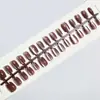 Colección de 2 Tiras Desgastables Ojo de Gato Color Nude para Manicura al por Mayor 30 Piezas Código Classy Parches Desmontables para Uñas Postizas