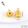 Moedas de Ouro Banhadas Vazadas Estilo Antigo que Preservam a Cor Contas do Mantra de Seis Palavras Contas Redondas Soltas Contas para Pulseiras DIY Contas Espaçadoras Acessórios