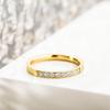 Anel de Aço Inoxidável Feminino Estilo Japonês e Coreano Simples Nicho Anel Cor Ins Livre Diamante Incrustado Estilo Coreano Anel de Casal Joias