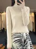 Knitted, thickened, half-turtleneck, anti-pilling, warm, new style wool sweater for women, 2025, suitable for wearing as an outer layer or as a base layer in autumn and winter