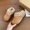 Pantuflas Esponjosas Mujer Moda Suela Gruesa Cálidas Exteriores Retro 2026 Birkenstock Plus Terciopelo Cómodas Versátiles Otoño Invierno Pantuflas de Algodón