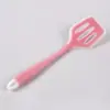 Espátula de Silicona, Utensilios de Cocina de Grado Alimenticio, Cuchara y Espátula para Cocinar, Espátula de Silicona para Sartén Antiadherente, Espátula Ranurada de Silicona, Utensilios de Cocina, Espátula