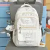 Mochila Estilo Coreano com Cor Contrastante, Estrelas e Bolinhas para Meninas do Ensino Fundamental e Médio, Aparência Sofisticada, Moderna, Grande Capacidade, Leve, Bolsa Escolar