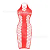 Lingerie Estilo Europeu e Americano Novo Modelo Saia Curta Sexy Bodycon Saia de Renda Vazada Sexy Sedutora Sexy Vestido de Suspensório Sexy W455