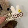 Horquilla de esponja con forma de cachorro de dibujos animados para mujer, pinza para el pelo con flequillo lateral en la frente, pinza grande para el pelo roto, horquilla para el pelo para niña, tocado