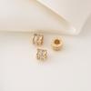 Gao Bao Oro de 14K Set de Color Zircón Rueda Perla de Agujero Grande Pulsera Hecha a Mano DIY Plata Perla de Transferencia Colgante de Collar
