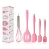 Set de Cocina de Silicona con Puntos Juego de Cinco Piezas para Hornear Juego de Cinco Piezas de Utensilios de Cocina Antiadherentes Raspador Juego Completo de Cinco Piezas