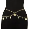 Cadena de Cintura de Metal con Girasol para Mujer Cadena Corporal Estilo Europeo y Americano Accesorio de Cintura para Vestido Ajustable Cadena de Cintura de Perla