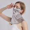 Mascarilla Bohang de Verano 100% Seda con Protección Solar para Mujer, Mascarilla Tridimensional Anti-UV de Seda de Morera, Protección para Ojos Mascarilla Facial Grande