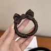 Elástico de cabelo com laço simples estilo coreano, elástico para cabelo, estilo básico de alta qualidade, novo acessório de cabelo 2025