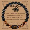 Ventas Directas de Fábrica en Stock Pulseras de Cuentas Redondas de los Doce Signos del Zodíaco Pulseras de Comercio Exterior Transfronterizo Pulseras de Cristal de Ojo de Tigre