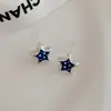 Brincos de estrela com gota de óleo versáteis para o dia a dia e design requintado para mulheres, simples, modernos, únicos, retrô, de luxo leve e elegantes
