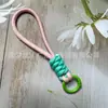12CM cordão de celular com nó de cores combinadas criativo curto trançado para capa de celular chaveiro alça anti-perda removível