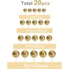 20 Piezas Doradas Bolas de Burbuja para Pastel Enchufe Decoración para Boda Aniversario Fiesta de Cumpleaños Traje